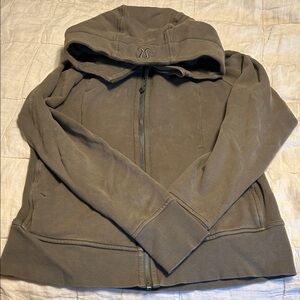 Lululemon Olive Scuba Full Zip-Up Hoodie